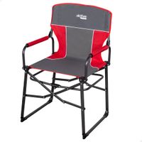silla plegable camping antivuelco autosoportada 51x12x48 cm gris