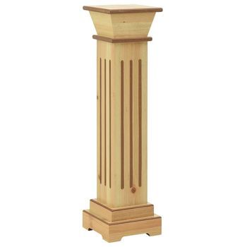 Soporte Plantas Pilar Cuadrado Madera Clara 17x17x66 Cm Mdf Vidaxl