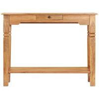 mesa consola  mesa de entrada  mesa auxiliar de madera maciza de acacia 100x40x76 cm