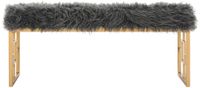 banco en 12mm mdfironfaux curly lamb gris