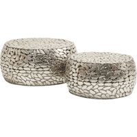mesa centro deluxe plata 2set
