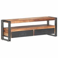 mueble de tv de madera maciza 120x30x40 cm vidaxl