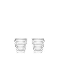 tazas de cafe expreso de doble pared ondulada 70ml - lote de 2