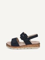 caprice sandal blue made of leather without heel size 41