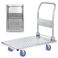 carro plataforma con ruedas carretilla plegable de carga 250kg
