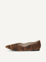 caprice ballerina orange made of leather with block heel size 405