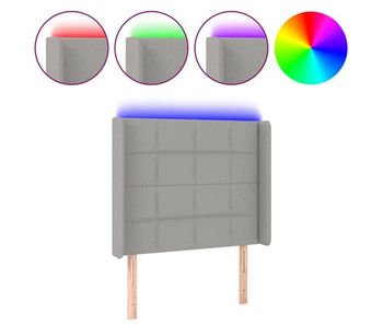 Vidaxl cabecero con led de tela gris claro 93x16x118/128 cm