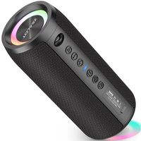zealot altavoz portatil bluetooth con puerto de tarjeta usbtfaux altavoz exterior inalambrico bluetooth 50 autonomia de 24 horas resistencia al agua ipx5 negro10w