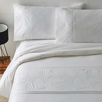 fundas nordicas bordadas algodon percal 200 hilos 100 algodon diseno tiras bordadas ornamentales 135 x 190200 cm - blanco - burrito blanco
