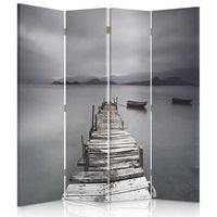biombo ocean bridge - separador de ambientes cm 145x180 4 paneles