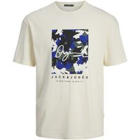 jack  jones camiseta 12257133 joraruba aop branding tee ss crew jnr buttercream para nino