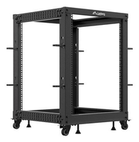armario lanberg abierto rack 19 15u 600x600 ajustable hasta 1100 negro
