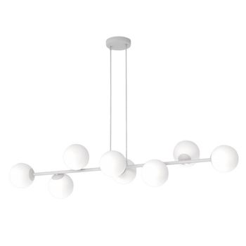 Lámpara colgante odra gris opal (8 luces)