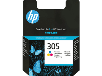 Cartucho de tinta - HP 305, Amarillo, Cian, Magenta, 3YM60AE