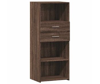 Aparador alto - mueble de almacenamiento madera de ingeniería marrón roble 50x42,5x124 cm es1336