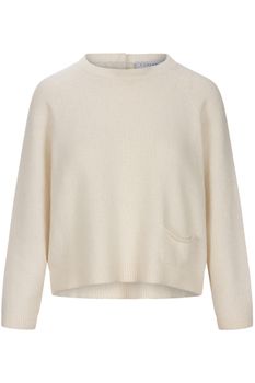jersey boxy de mezcla de cachemira off white l