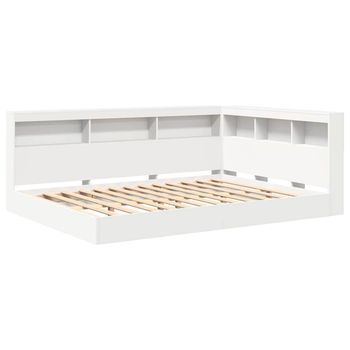 Cama Con Estantería 150 X 200 Cm Madera Contrachapada