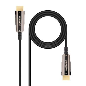 Cable HDMI Nanocable 2.0 AOC 4K@60Hz 18Gbps 15m Negro