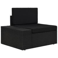 sofa seccional esquina reposabrazos derecho ratan pe negro vidaxl