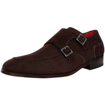 Jeffery-West Mocasines Zapatos monje de ante para hombre