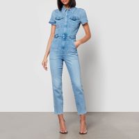 good american fit for success stretch-denim jumpsuit - xxl