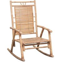 silla mecedora con cojin bambu