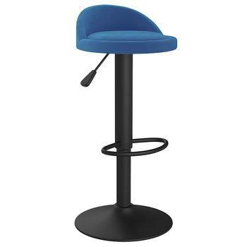 Taburete De Cocina | Taburete De Bar De Terciopelo Azul