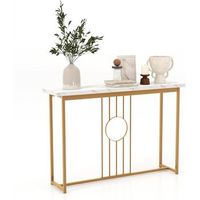 mesa consola de 120 cm mesa de entrada moderna con tablero costway 120 x 30 x 81 cm