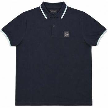 Marshall Artist Polo Tipped Polo Shirt Navy para hombre