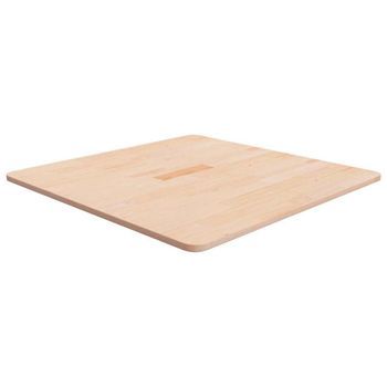Tablero De Mesa Cuadrada Madera De Roble Sin Tratar 70x70x1,5cm Vidaxl