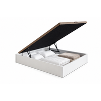 canape abatible 135 x 190 con gran capacidad de madera - envio y montaje incluido - base tapizada 3d transpirable - 32 cm