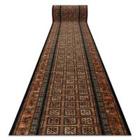 alfombra de pasillo lana kashqai 4301500 oriental marco verde  beig 80x420 cm