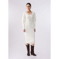 liu jo vestidos vestido balloon de punto para mujer