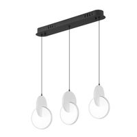 regleta colgante carlota 3l negroblanco 51w 6500k 7140lm regx54x18cm