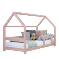 cama cabana infantil tery 90 x 200 rosa pastel