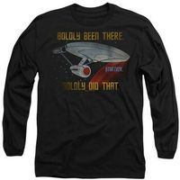 star trek camiseta manga larga boldly did that para mujer