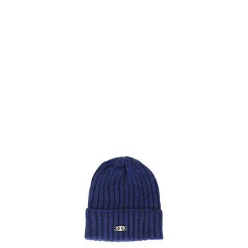 gorro de punto canalé blue