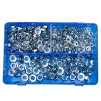 box of 225 assorted flange nuts metric m6m10