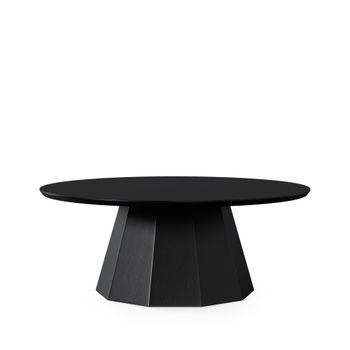 Mesa tapa redonda con pata cónica en negro