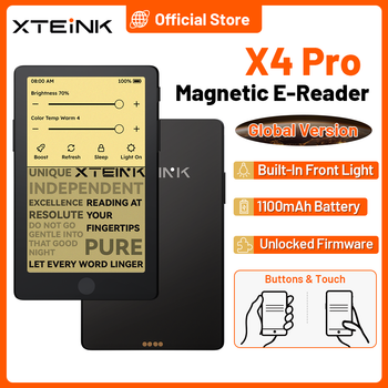 XTEINK X4 Pro, Mini Lector Electrónico Magnético de 4.3 Pulgadas con Luz Frontal, Pantalla Táctil de Tinta Electrónica para Lectura Nocturna, Versión Global Oficial Desbloqueada