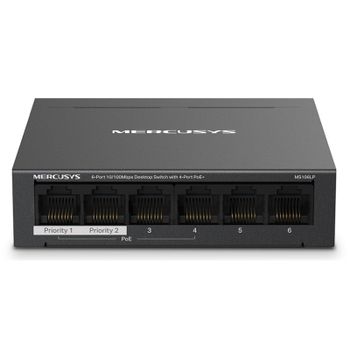 Mercusys MS106LP Switch Gestionado 10/100 6 Puertos PoE