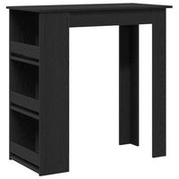 mesa bar con estante almacenaje roble negro 102x50x1035 cm vidaxl