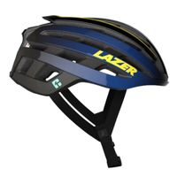 casco lazer z1 kineticore  aeroshell azul amarillo talla s