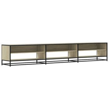 Mueble Para Tv Madera De Ingeniería Roble Sonoma 270x40x46 Cm Vidaxl