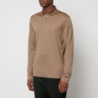 boss black pleins 23 cotton-blend jacquard polo shirt - s