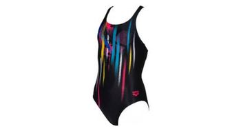 Traje de bano de 1 pieza para nina arena revelation pro back black   turquoise