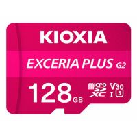 tarjeta microsd kioxia lmpl2m128gg2 128gb uhs-i v30 a1 100mbs rosa  adaptador sd