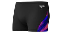 banador speedo eco  allov digi v cut aquashort boxer hombre negro y azul marino
