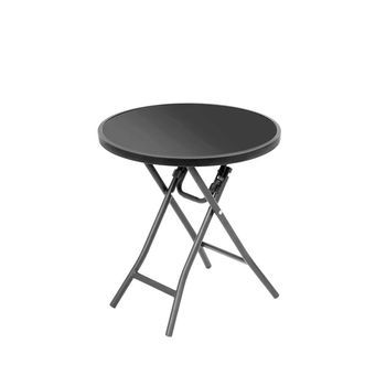 Mesa Redonda Plegable 85 Cm Antracita/gris Eredu