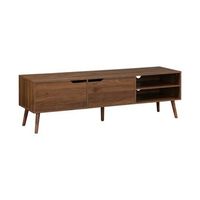 mueble tv en acabado estilo nogal con 2 puertas 160cm decoracion en